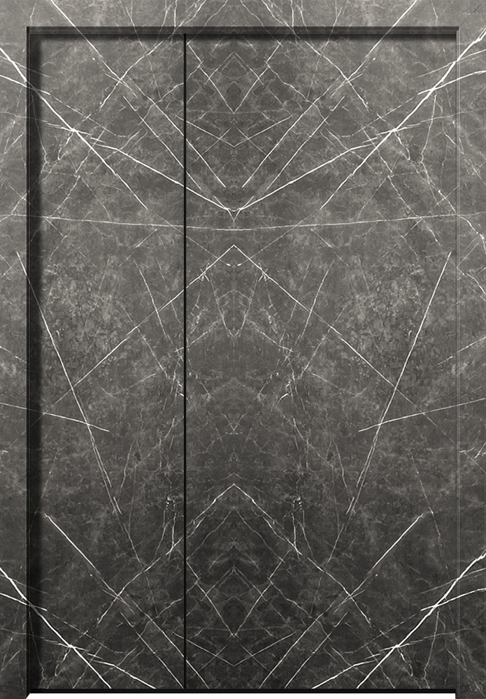 Экошпон гладкая Мрамор графит Zero p ОСФБ