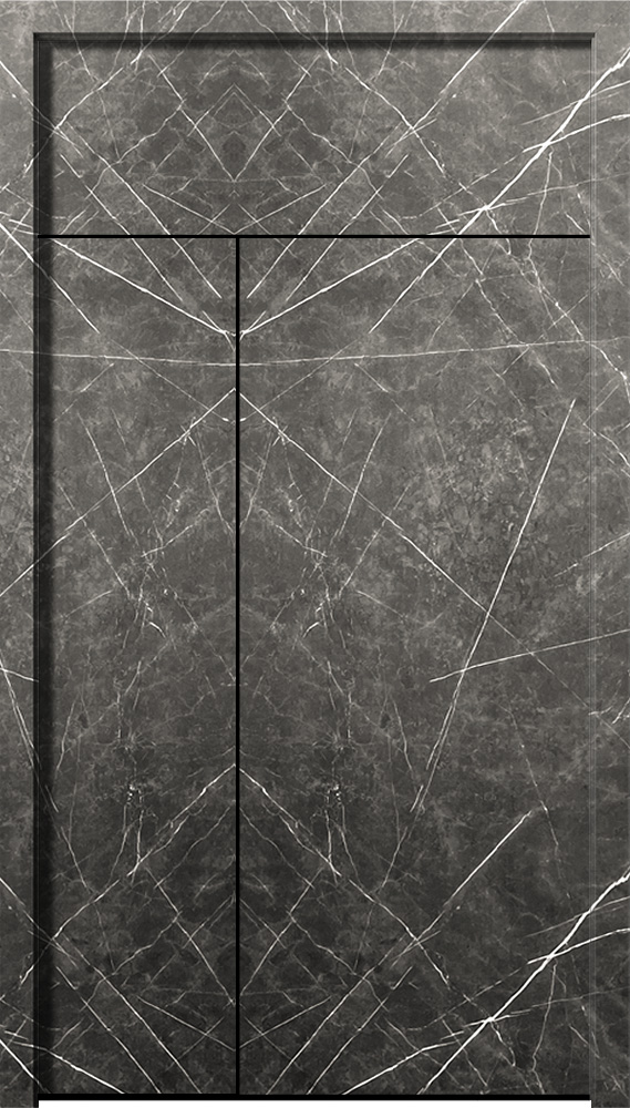 Экошпон гладкая Мрамор графит Zero p ОСФБВ